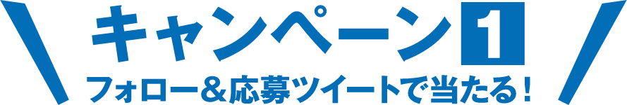 キャンペーン1 フォロー&応募ツイートで当たる！