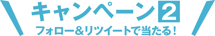 キャンペーン2 フォロー&リツイートで当たる！