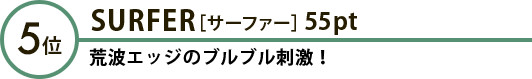 5位 SURFER［サーファー］55pt 荒波エッジのブルブル刺激！