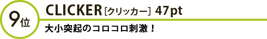 9位 CLICKER［クリッカー］47pt 大小突起のコロコロ刺激！