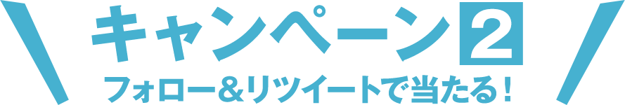 キャンペーン2 フォロー&リツイートで当たる!