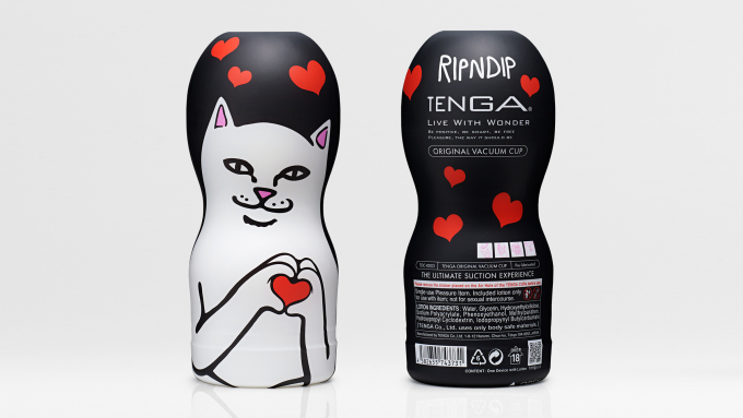 画像：リップンディップコラボレーションカップ ニャーマルラブズ ブラック