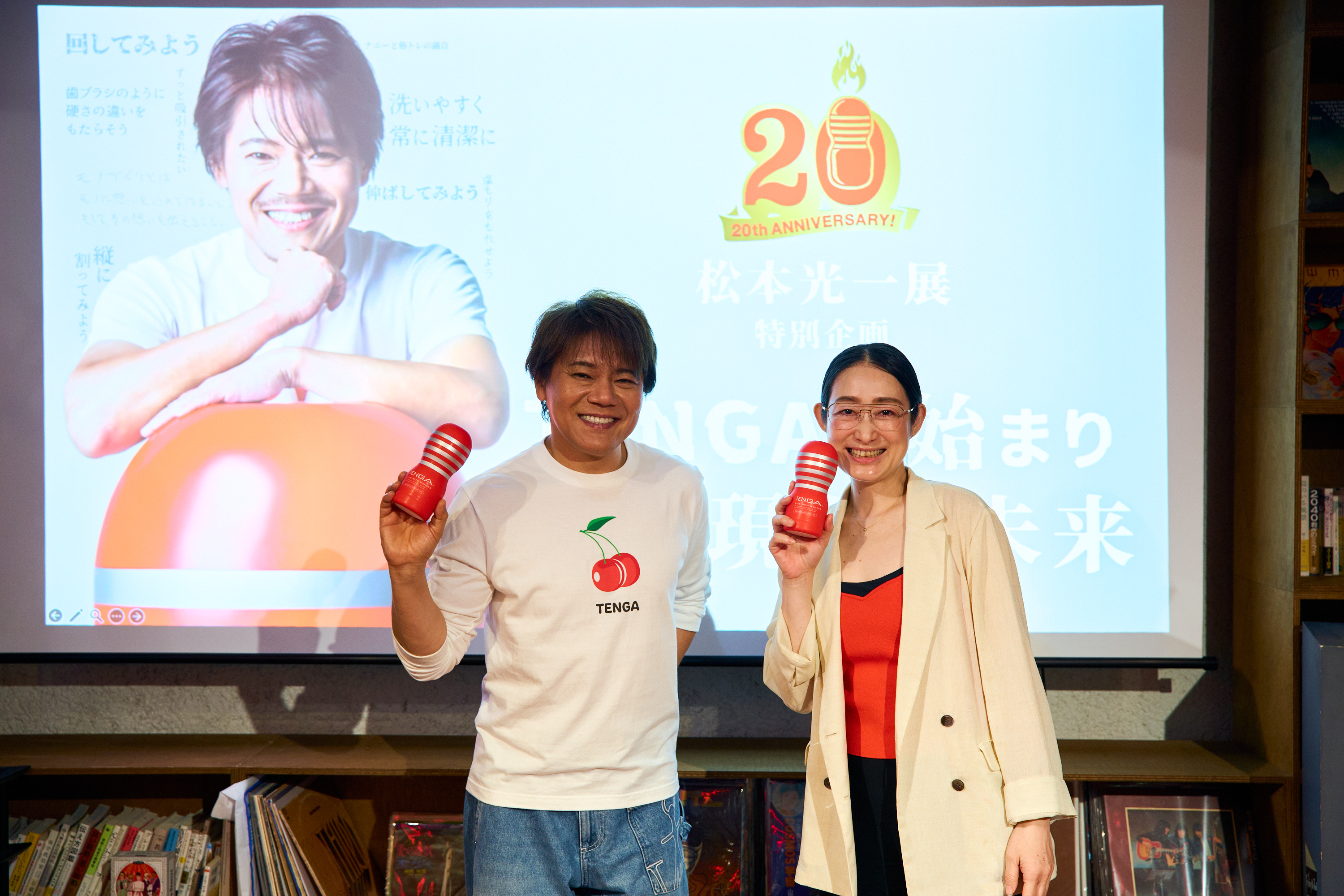 TENGA代表の松本光一とクリエイティブ集団Qetic Inc.代表の宍戸麻美