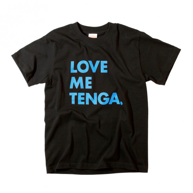 LOVE_ME_TENGA Tシャツ ブラック×ブルー