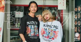 画像：KOREAN ROUGEとTENGAのコラボレーションTシャツ